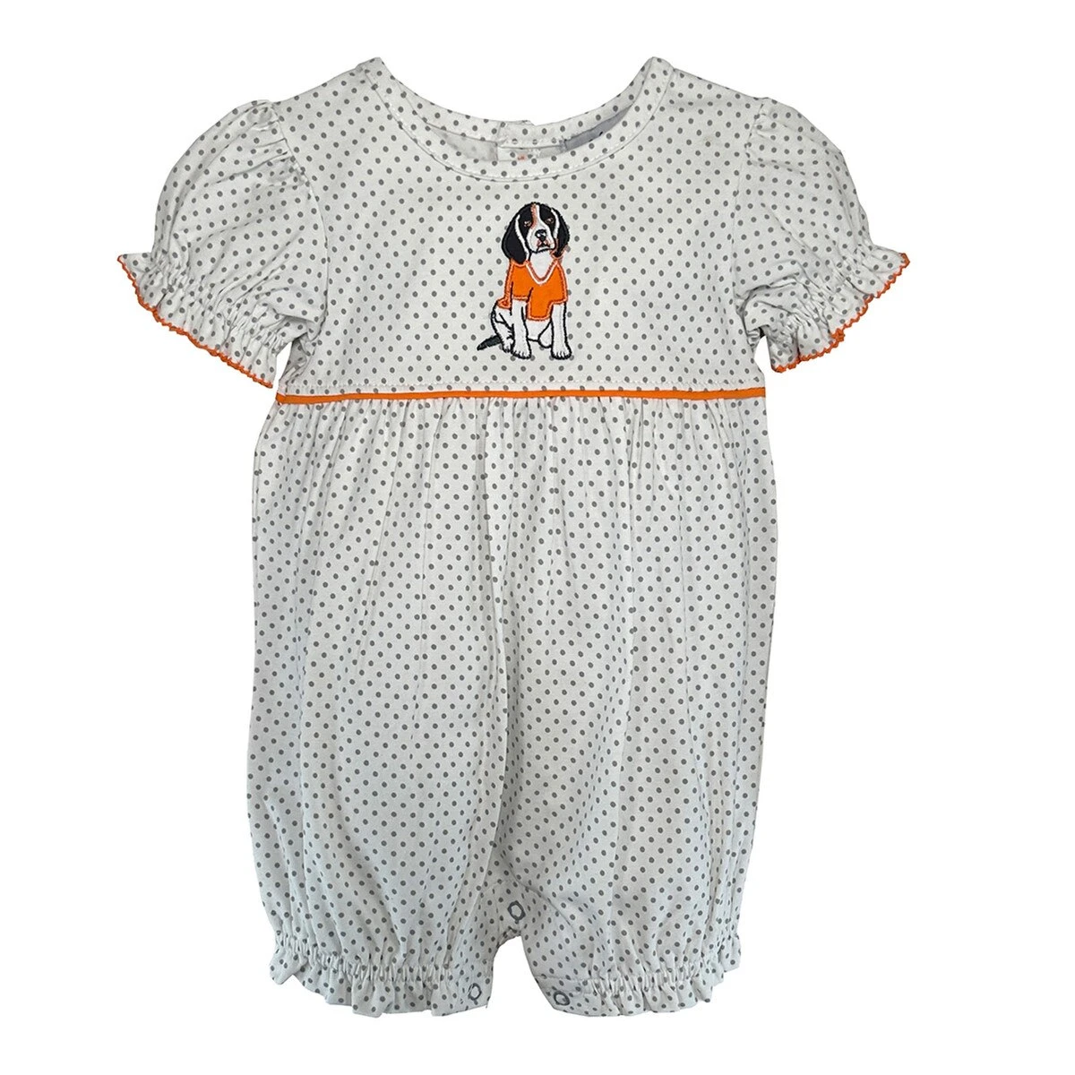 Infant Hound Dog Bubble Romper By Ishtex Apparel