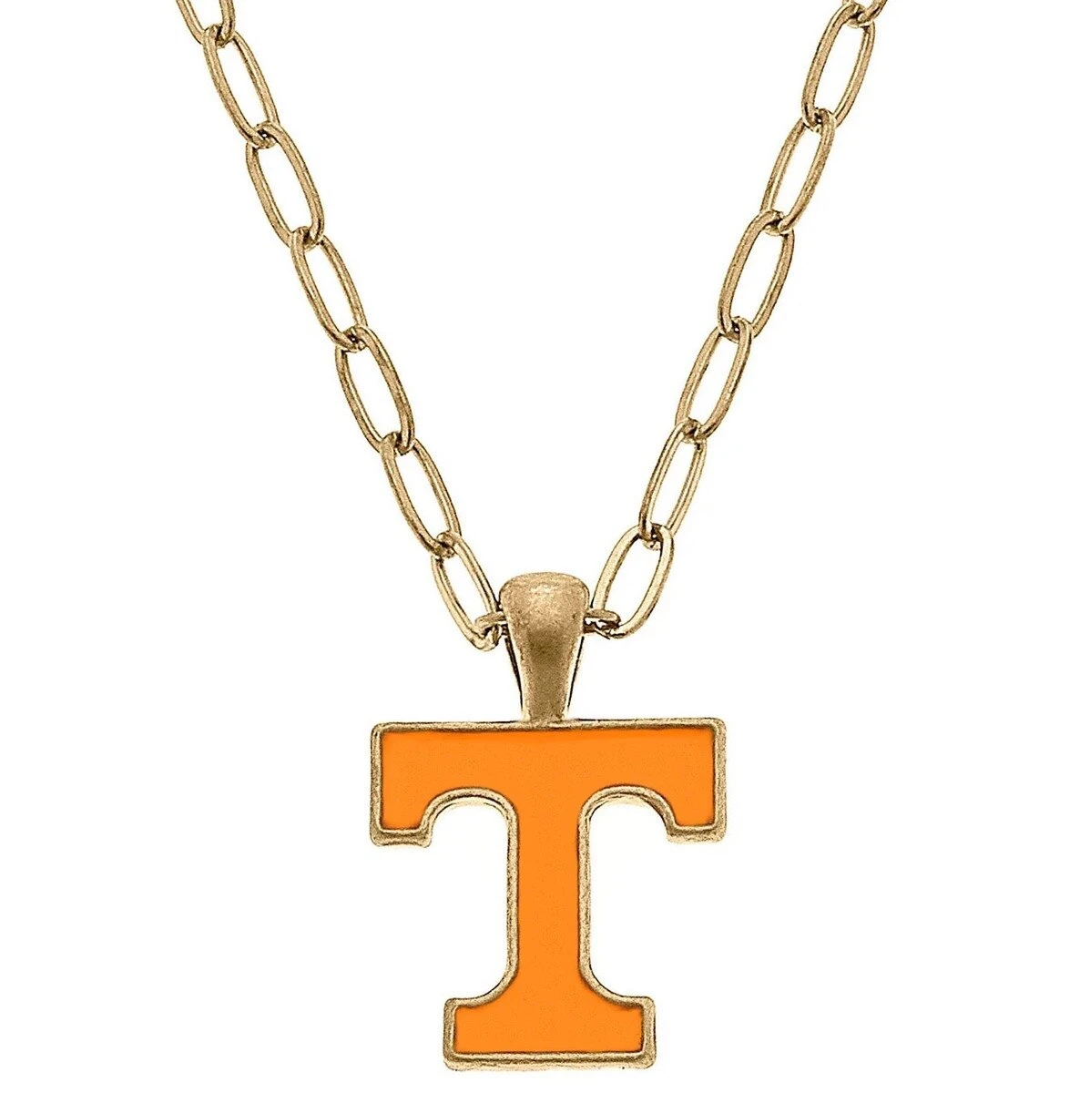 Enamel Power T Necklace